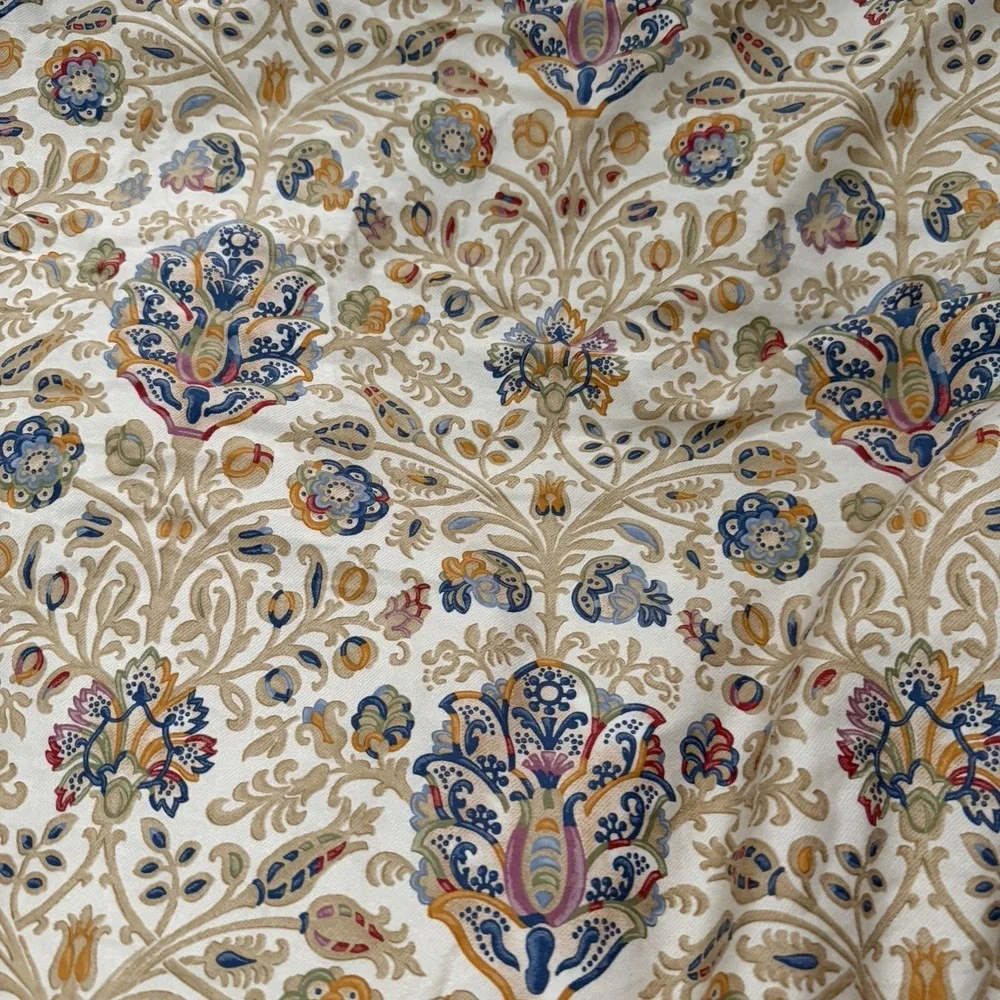 Vintage Ralph Lauren Marrakesh Rug King Size Duvet Comforter Cover Beige Sateen